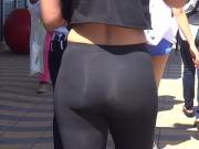 PAWG TIGHT BLACK LEGGINGS ASS