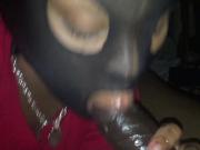 Stocking mask BlowJob