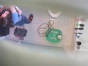 Teen changing in bathroom - hidden ceiling cam hacked