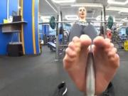 Gym Footjob