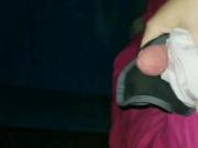 Using moms stolen panties and bra to cum