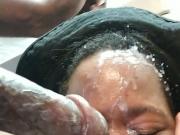 Ebony single mother cum faced lol!!! 2