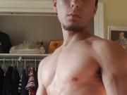 Sexy man naked on cum