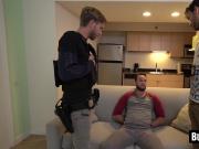 Bearded Latino gay roughly ass drilled by an undercover cop