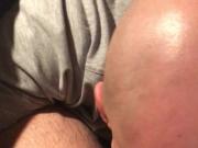 Hairy cub being sucked by dady cum too