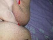 Hot milf plays with her wet pussy