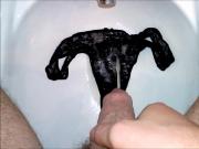 Pissing in my sister's panties