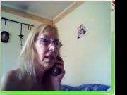 German Granny fuck herself on Webcam