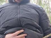 Hard cock outdoor