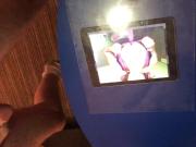 Jenna takes a load of cum from three cocks!!!