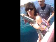 Hot MILF fuck on the boat