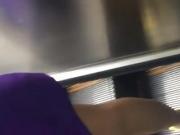 Cum on women in escalator