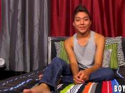 Latino twink Brycen Russell interviewed jerking and cumshot