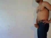 jerk in jeans with a little cbt