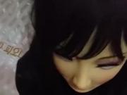 mask doll rubbing penis