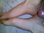 Cum on my male feet 3