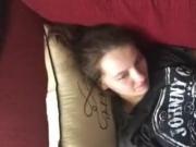 Beautiful teen girlfriend takes the facial