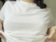 White t-shirt tit drop