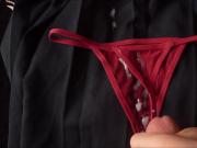 Cum on my wife's Thong