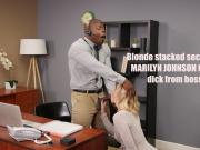 Blonde stacked secretary MARILYN JOHNSON takes dick from boss