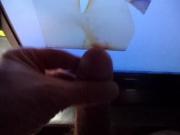 Tribute to CDinFL - jacking my curved thick small dick