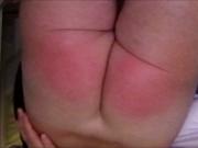A bare bottom spanking by mistress