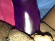 Caramel purple dildo