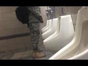 gay soldier at the urinal