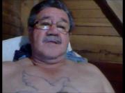 sexy horny grandpa wanking on webcam