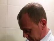 Older Man with Nice Dick Peeing in Sink