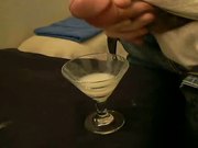 Another Huge Cumshot in a glass (30 second long Male orgasm)