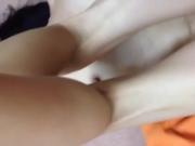 Moaning or crying? as my pink panties get fucked