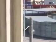 man jerks off