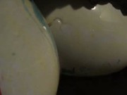Big cumshot on mirror