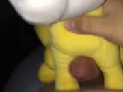 Fennekin plushie humping cumshot