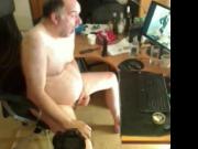 grandpa stroking and cum watching porn