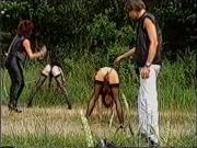 Anita Feller and another female slave outdoor session