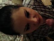 Lil' Cutie gets a few squirts on her face