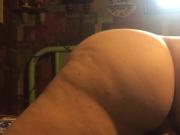 BBW rides dildo and squirts