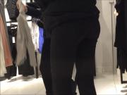 Tight skinny teen ass in leggings