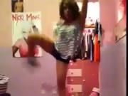 Facebook finds - sweet flexi teen dancing in her room