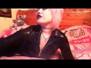 Smoking goth girl