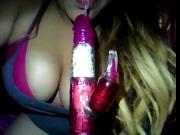latina sucking and playing her dildo -Amateur-