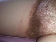 i found the 8'' strand of pubic hair on her hairy pussy