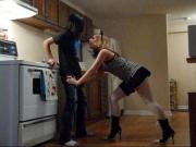 Ballbusting - Teen in Miniskirt Knees Balls