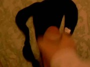 mum's black thong