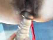 hunging mature slave inserted big dildo 1