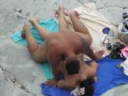 Mature couple passionately Fucks on the beach