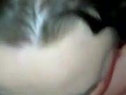 Smiling chubby slut giving some good head
