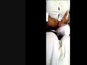 transvestite cumshot on a white dress.